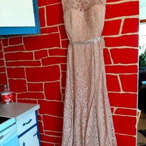 Prom dress size 5 long lace open back